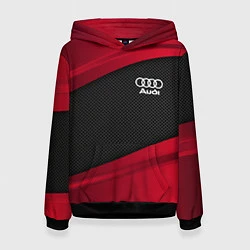 Толстовка-худи женская Audi: Red Sport, цвет: 3D-черный