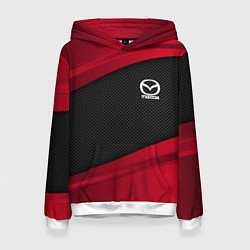 Толстовка-худи женская Mazda: Red Sport, цвет: 3D-белый