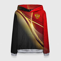 Толстовка-худи женская RUSSIA SPORT: Gold Collection, цвет: 3D-меланж