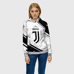 Толстовка-худи женская Juventus, цвет: 3D-меланж — фото 2