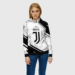 Толстовка-худи женская Juventus, цвет: 3D-черный — фото 2