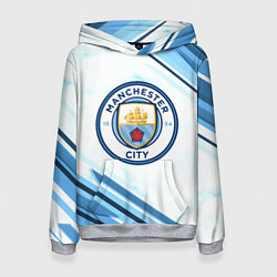Толстовка-худи женская Manchester city, цвет: 3D-меланж