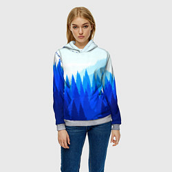 Толстовка-худи женская Firewatch: Cold Wood, цвет: 3D-меланж — фото 2