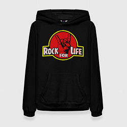 Толстовка-худи женская Rock for Life, цвет: 3D-черный