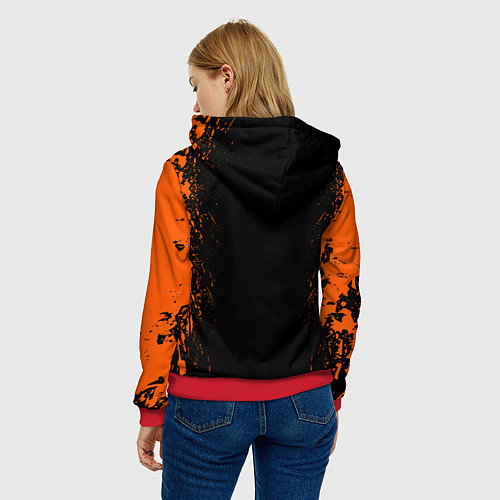 Женская толстовка Cyberpunk 2077: SAMURAI / 3D-Красный – фото 4