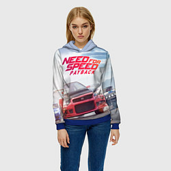 Толстовка-худи женская Need for Speed: Payback, цвет: 3D-синий — фото 2