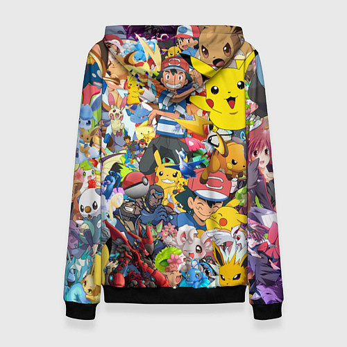 Женская толстовка Pokemon Bombing / 3D-Черный – фото 2