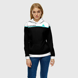 Толстовка-худи женская Detroit: AX400, цвет: 3D-белый — фото 2