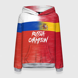 Толстовка-худи женская Russia - Spain, цвет: 3D-меланж
