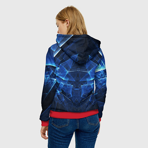 Женская толстовка Mass Effect: Blue Armor N7 / 3D-Красный – фото 4