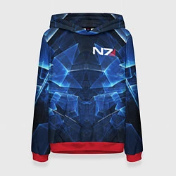 Толстовка-худи женская Mass Effect: Blue Armor N7, цвет: 3D-красный