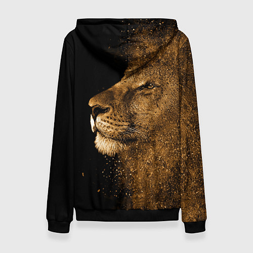 Женская толстовка Песчаный лев / 3D-Черный – фото 2
