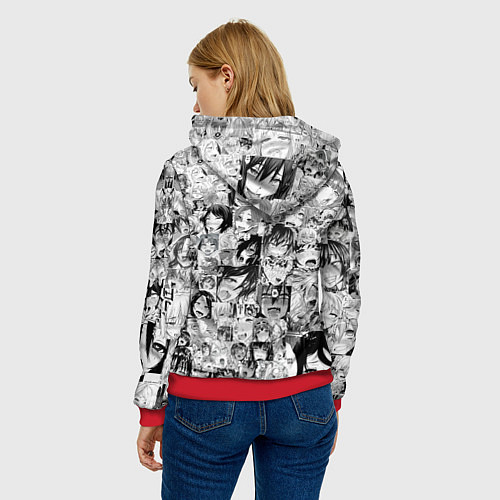 Женская толстовка AHEGAO / 3D-Красный – фото 4