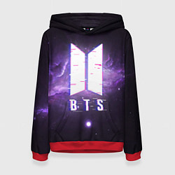 Толстовка-худи женская BTS: Violet Space, цвет: 3D-красный