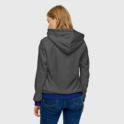 Женская толстовка Кот в Портале / 3D-Синий – фото 4