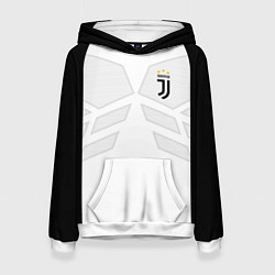 Толстовка-худи женская JUVENTUS SPORT, цвет: 3D-белый