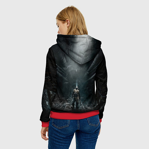 Женская толстовка Metro Exodus / 3D-Красный – фото 4