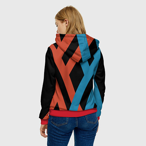 Женская толстовка Darling in the Franxx / 3D-Красный – фото 4