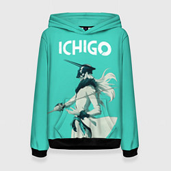 Толстовка-худи женская Куросаки Ичиго, цвет: 3D-черный