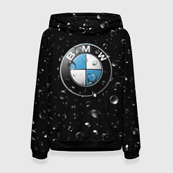 Толстовка-худи женская BMW под Дождём, цвет: 3D-черный