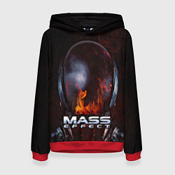 Толстовка-худи женская Mass Effect, цвет: 3D-красный