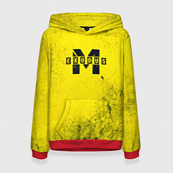 Толстовка-худи женская Metro Exodus: Yellow Grunge, цвет: 3D-красный