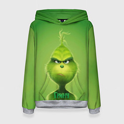 Толстовка-худи женская Гринч, цвет: 3D-меланж