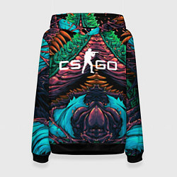 Толстовка-худи женская CS GO hyper beast skin, цвет: 3D-черный