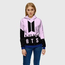 Толстовка-худи женская BTS Boys, цвет: 3D-синий — фото 2