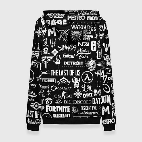 Женская толстовка Истинный геймер / 3D-Черный – фото 2