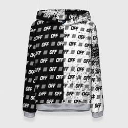 Толстовка-худи женская Off-White: Black & White, цвет: 3D-меланж