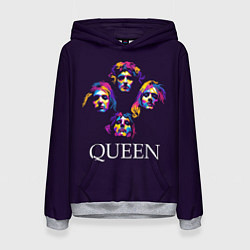 Толстовка-худи женская Queen: Fan Art, цвет: 3D-меланж