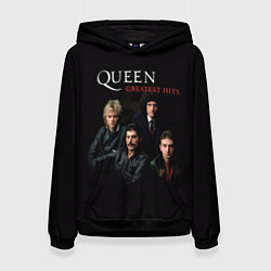 Толстовка-худи женская Queen: Greatests Hits, цвет: 3D-черный
