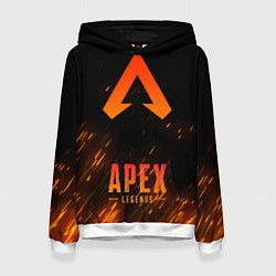 Толстовка-худи женская Apex Legends: Orange Flame, цвет: 3D-белый