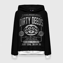 Толстовка-худи женская AC/DC: Dirty Deeds, цвет: 3D-белый