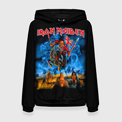 Толстовка-худи женская Iron Maiden: Great Britain Warriors, цвет: 3D-черный