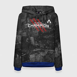 Толстовка-худи женская You Are The Champion, цвет: 3D-синий