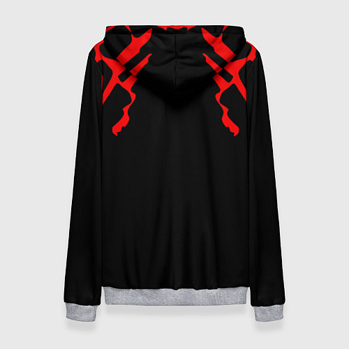 Женская толстовка DOOM: Red Slayer / 3D-Меланж – фото 2