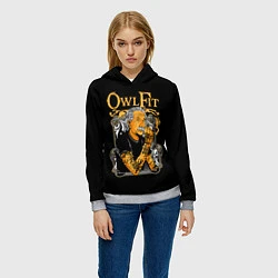 Толстовка-худи женская Owl Fit, цвет: 3D-меланж — фото 2