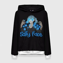 Толстовка-худи женская Sally Face: Blue Magic, цвет: 3D-белый