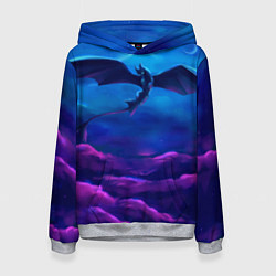 Толстовка-худи женская Неоновая фурия, цвет: 3D-меланж