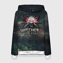 Толстовка-худи женская The Witcher 3: Wild Hunt, цвет: 3D-белый