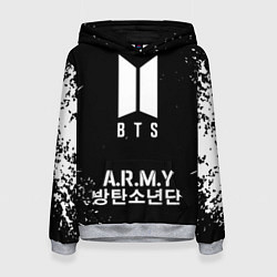 Толстовка-худи женская BTS ARMY, цвет: 3D-меланж