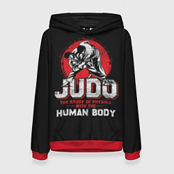 Толстовка-худи женская Judo: Human Body, цвет: 3D-красный