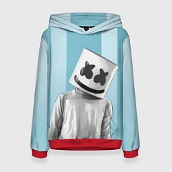 Толстовка-худи женская Marshmello, цвет: 3D-красный