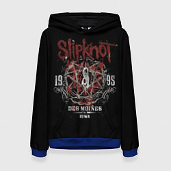 Толстовка-худи женская Slipknot 1995, цвет: 3D-синий