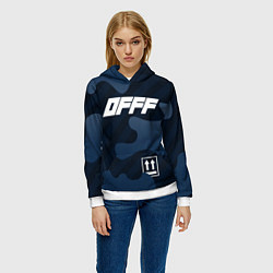 Толстовка-худи женская Off-White, цвет: 3D-белый — фото 2