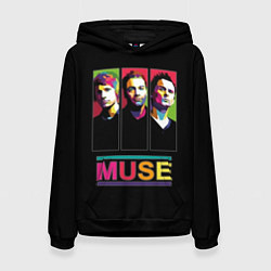 Толстовка-худи женская Muse pop-art, цвет: 3D-черный