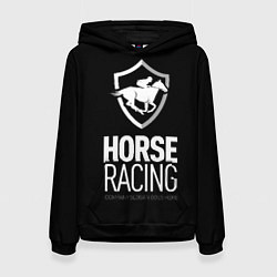 Толстовка-худи женская Horse racing, цвет: 3D-черный