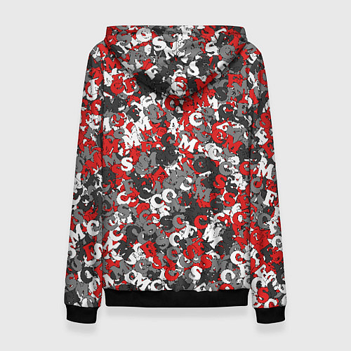 Женская толстовка Камуфляж с буквами F C S M / 3D-Черный – фото 2